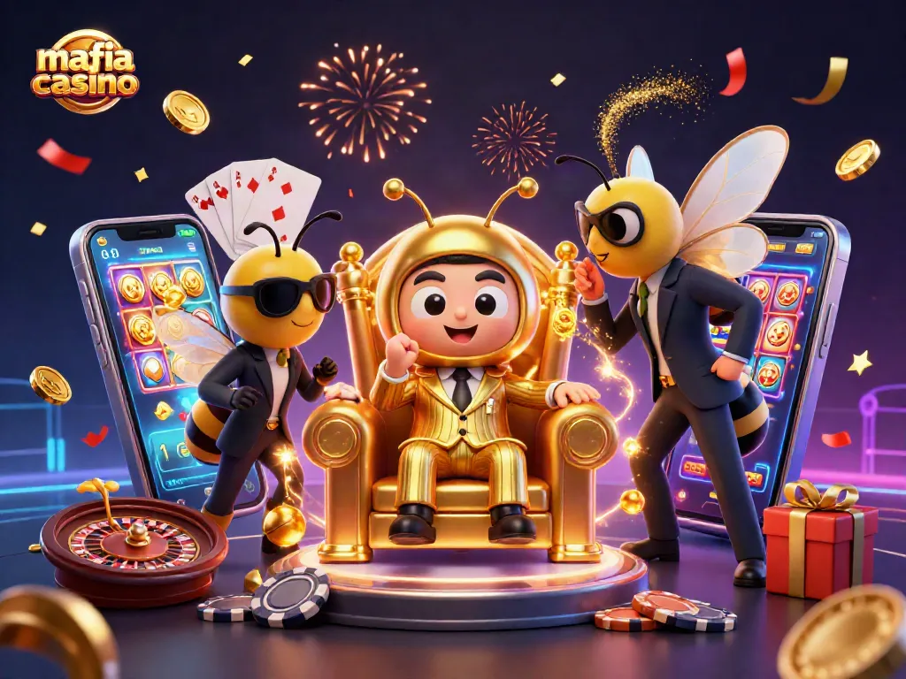 Engage in the mafia casino excitement with the bumblebee mob boss and dynamic gaming elements.